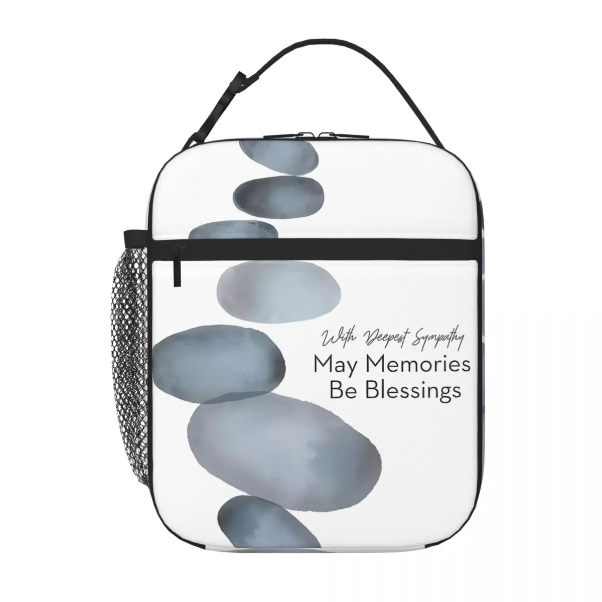 Bestselling Sympathy Stones Art By Linda Woods Linda Woods Outdoor Style Insulated Lunch Bag Pet Snack Carry Food Tote Bag