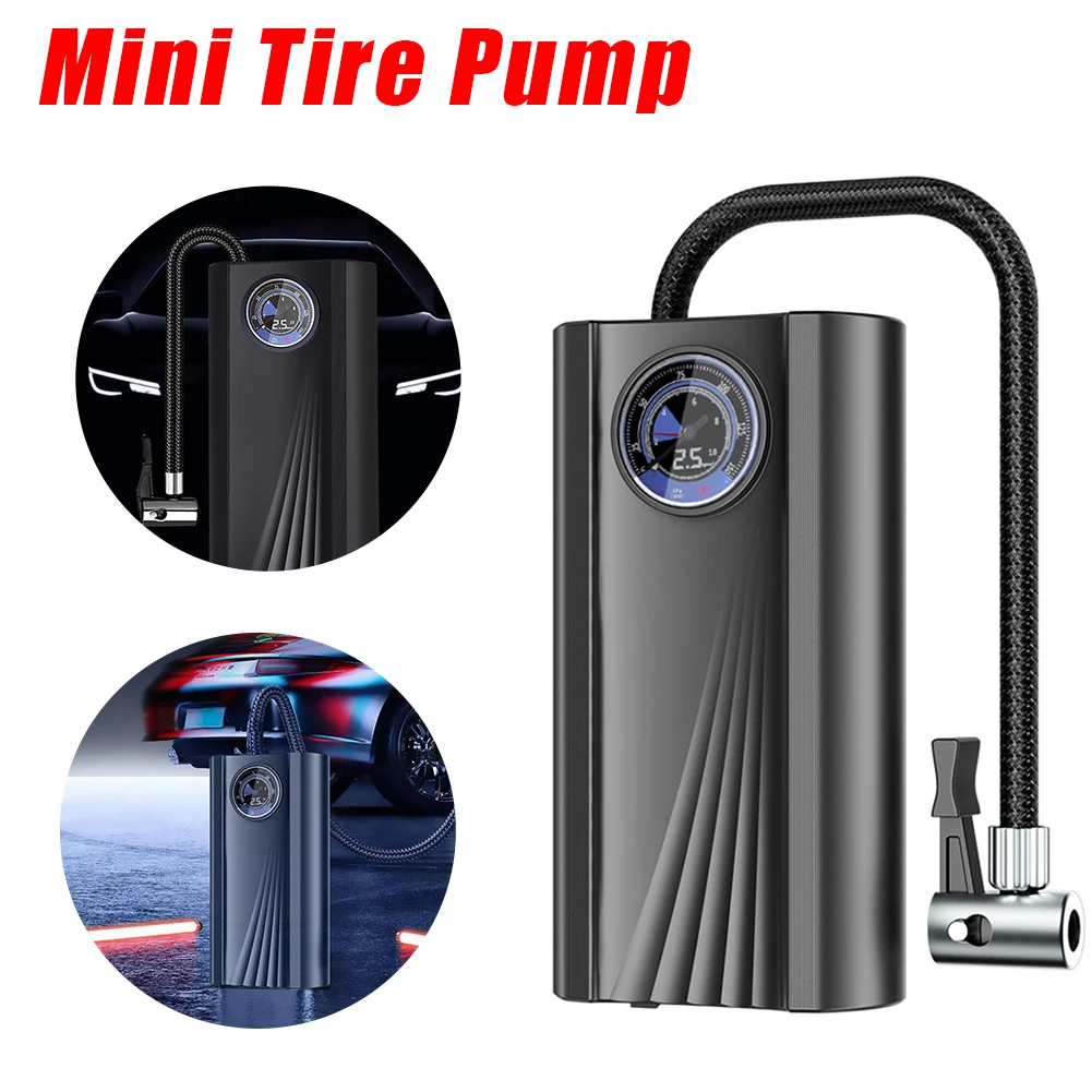 

Электрический воздушный компрессор 12 В, мини-насос для шин, высокоточный электронный надувной насос, быстрый надувающий насос для мотоцикла, автомобиля, велосипеда