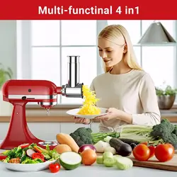 2024 new Slicer/Shredder Attachment for KitchenAid Stand Mixers as Vegetable Chopper Accessory-Salad Maker Kitchen Meat Grinder