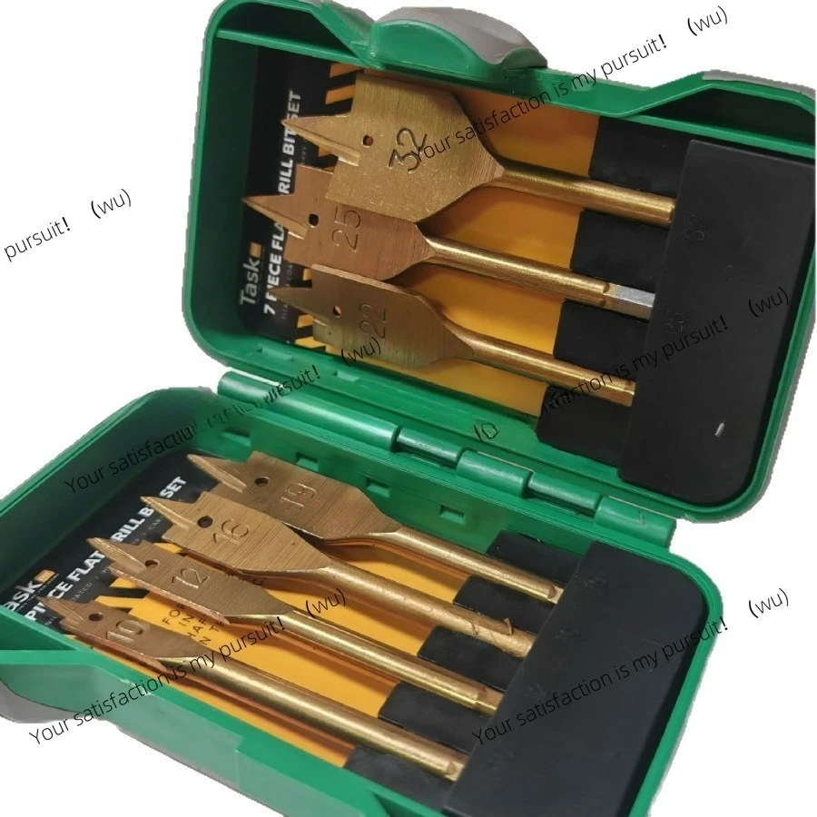 7-Piece woodworking flat drill 13-piece set wood drilling punching tool set drawer door lock hole opener flat