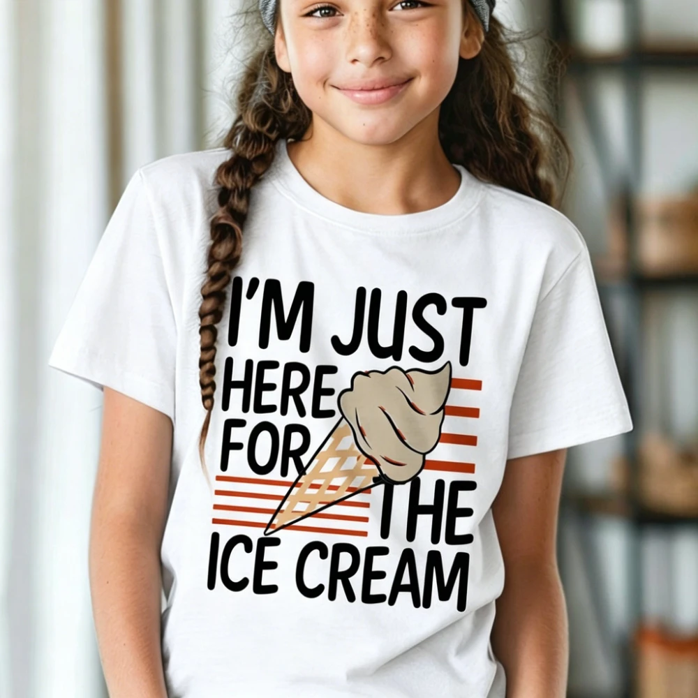 Kids Ice Cream Cruise Shirt Vacation Holiday Tee Boys and Girls Casual Fashion Daily Life Cotton Tshirt Summer Vacation Clothing