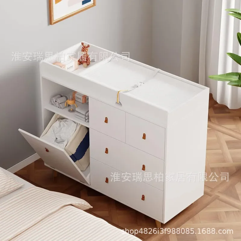 Modern Simple 's Changing Table Easy Diaper Change  Multifunctional Clothes Storage Cabinet Stable Locker