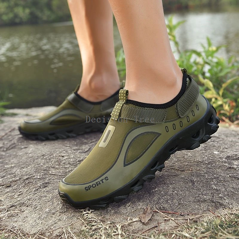 2024 men breathable mesh outdoor sandals soft soled anti slip wear-resistant sneakers chinese hiking travel comfortable shoes