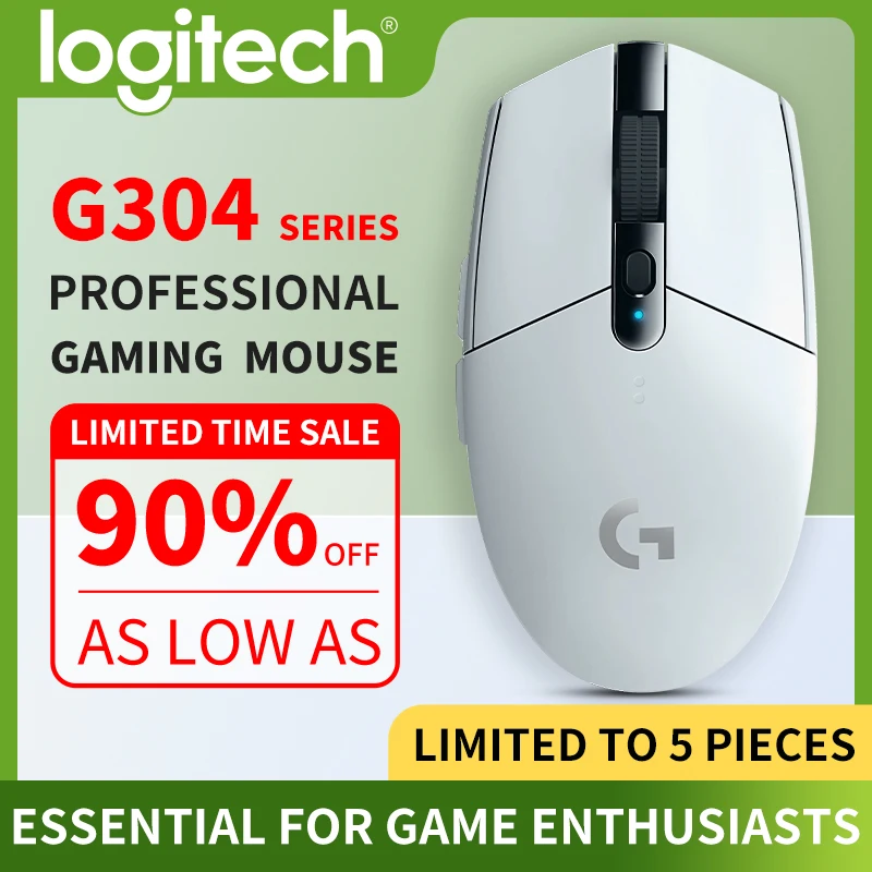 ماوس ألعاب احترافي من لوجيتك G304 مع استجابة حساسة وتصميم مريح للرياضات الإلكترونية