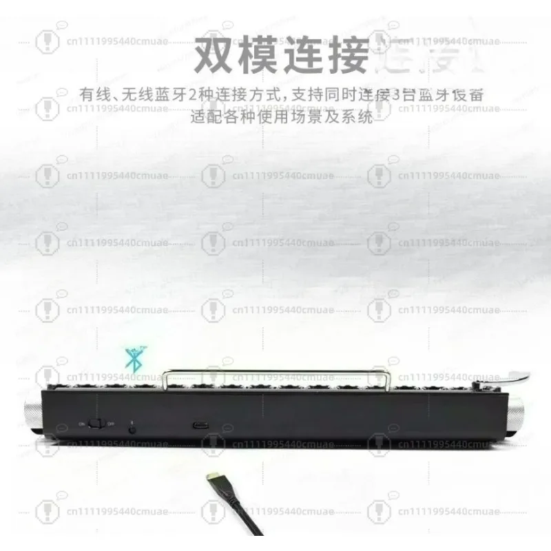 Retro Typewriter Wireless Bluetooth Dual Mode Mechanical Keyboard Computer Tablet  Phone
