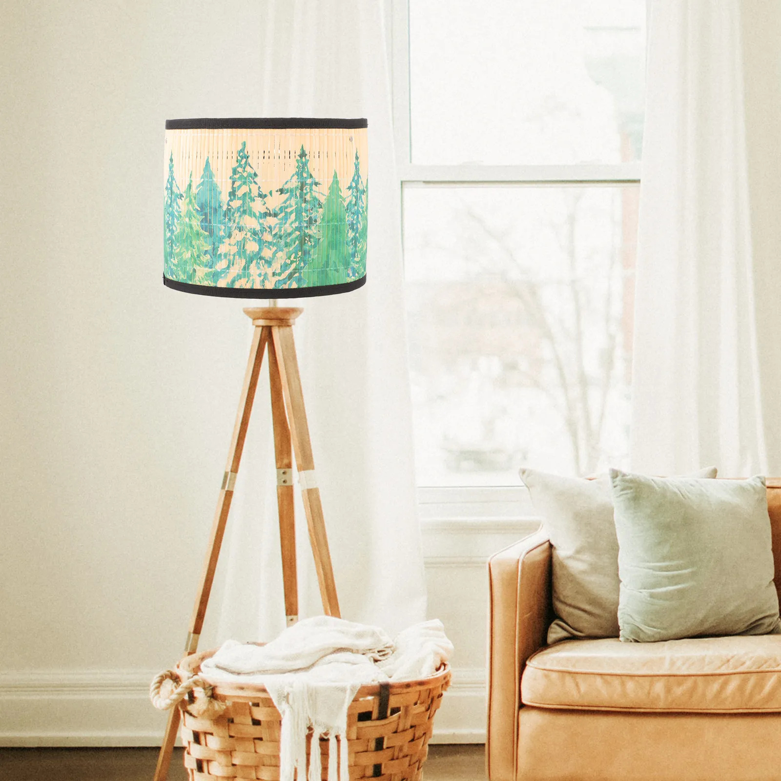 

Bamboo Lampshade E27 Retro Table Light Cover Ceiling Shade Home Decor Fresh Style Simple Ch Pendant Lamp Shades