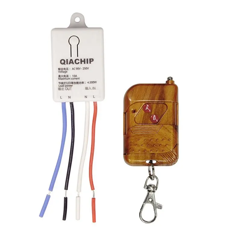 

433Mhz LED Light Controller Wireless Remote Control Switch AC90-250V+433Mhz 2Keys Remote Control For Electric Doors