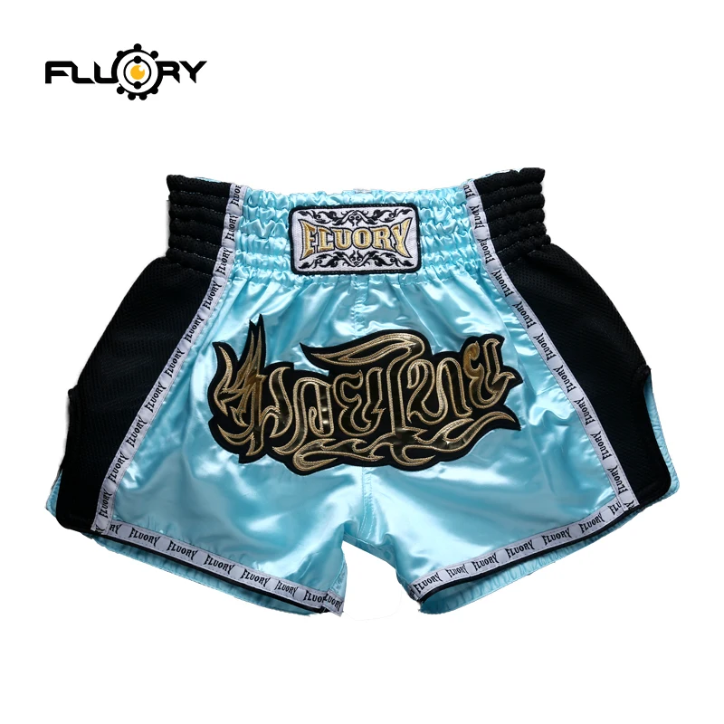 

FLUORY MMA Shorts for Kids & Adults, Muay Thai Shorts Boxing,Martial Arts Clothing for Muay Thai and Taekwondo Training