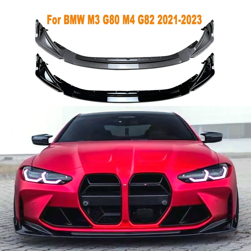 

Car Front Bumper Lip Splitter Diffuser Body Kits Spoiler Bumper Guard Protector Accessories For BMW M3 G80 M4 G82 2021 - 2023