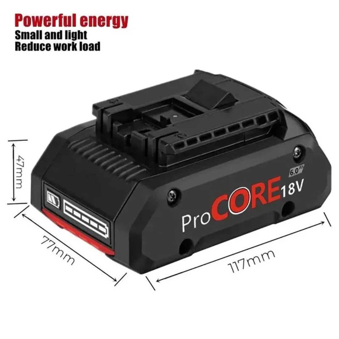 Für BOSCH Professional 18V 21700 6,0Ah Akku ProCORE 18V Li-Ionen-Akku Ersatz für BAT609 BAT618 mit BMS