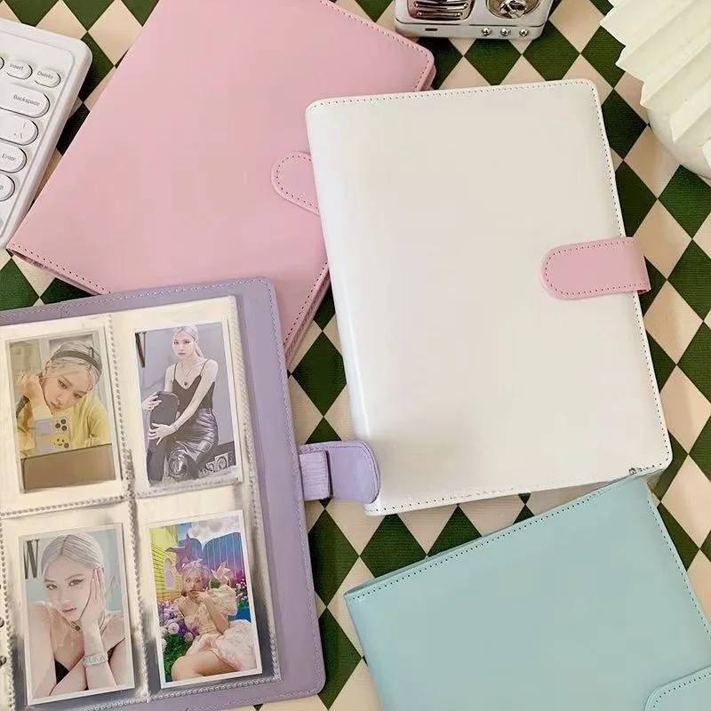 A5 Ice Cream Color coreano Kpop Idol Card Holder Album fotografico Collect Book Pu Leather Binder photowcards Storage School Stationery