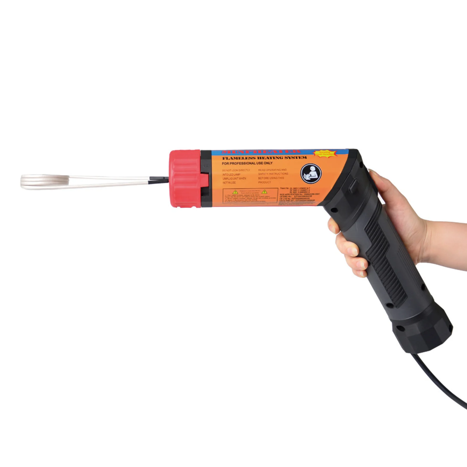 1.1KW Rotating Handheld Electromagnetic Induction Heater With 3/6 Coils Kit Flameless Heating Machine for Car Rusty Screw Remove