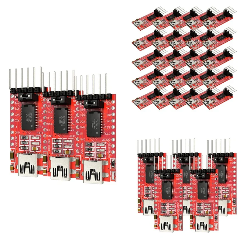 

FT232RL Mini USB To TTL Serial Converter Adapter Module 3.3V 5.5V FT232R Port DTR RX TX VCC CTS GND Pin