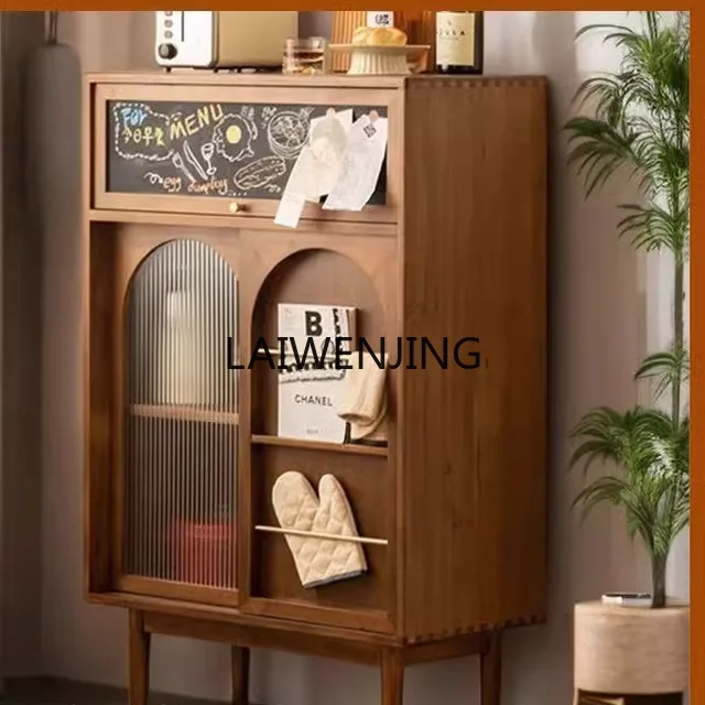 

HLZ solid wood storage tea cabinet simple living room small apartment household locker