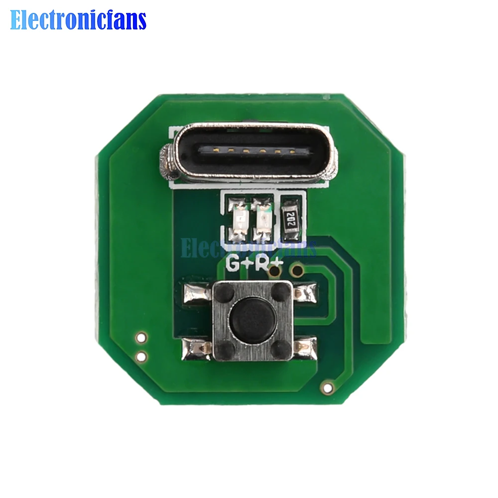 Flashlight Driver Board DIY Accessories Type-c Charging Port Charging and Discharging Integrated Module for 18650/21700 Battery