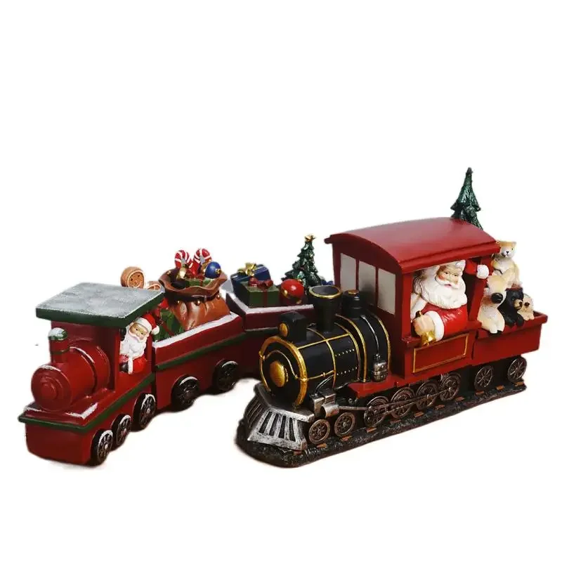 Creative Resin Santa Claus Figurines for Interior, Creative, Luxury New Year, Desktop Ornaments, Household Decoration, 1Pc