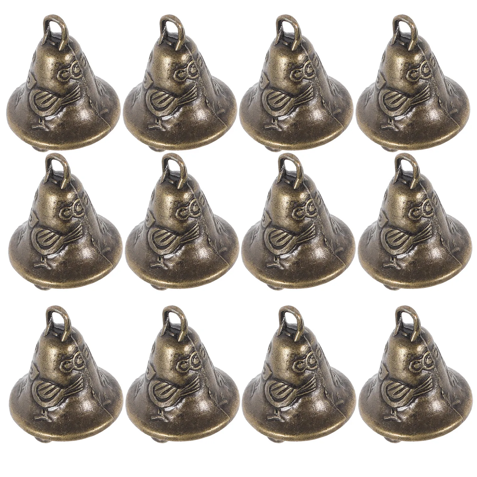 

20Pcs Fengshui Bells Alloy Metal Bells Vintage Style for Door Car Hanging Wind Chime Bell Parts DIY Ornaments Metal Bell Statues