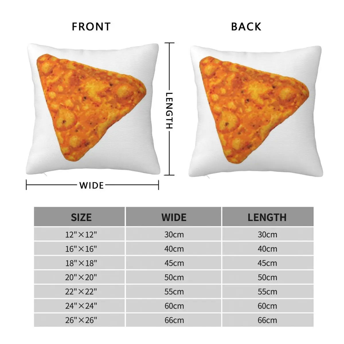 Dorito Tortilla Chip Square Pillowcase Polyester Linen Velvet Creative Zip Decor Pillow Case Sofa Seater Cushion Cover