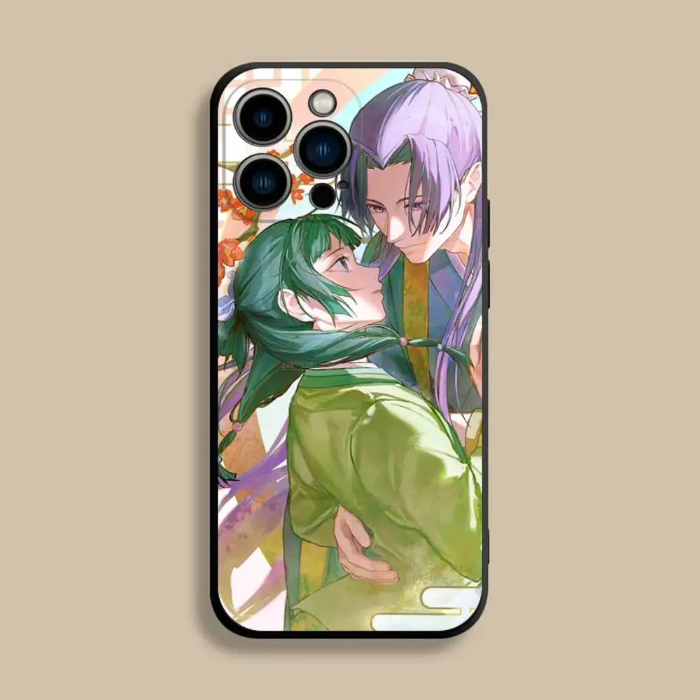 حافظة هاتف Maomao A-Apothecary D-Diaries لهاتف iPhone 17,16,15,14,13,12,Pro,Max,Plus,E,SE4,Air,غطاء ناعم أسود صغير