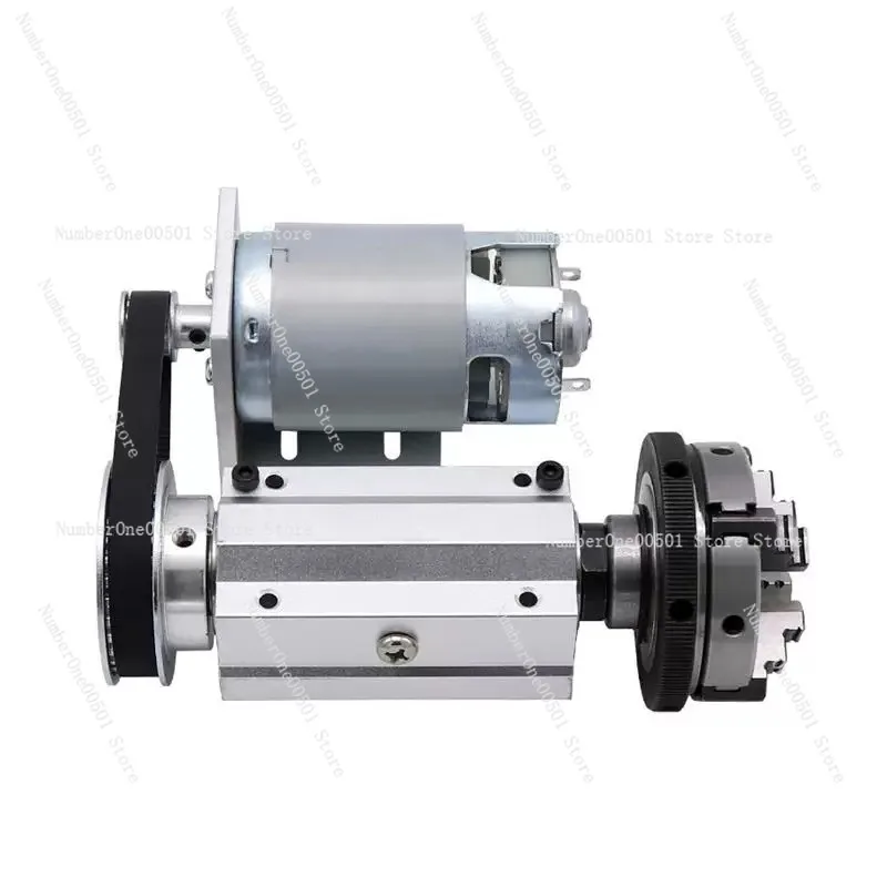 DjJ4vknU Mini Wood Lathe Bead Machine 63 4 Jaw Chuck Spindle 65mm Bore 50 3 Jaw