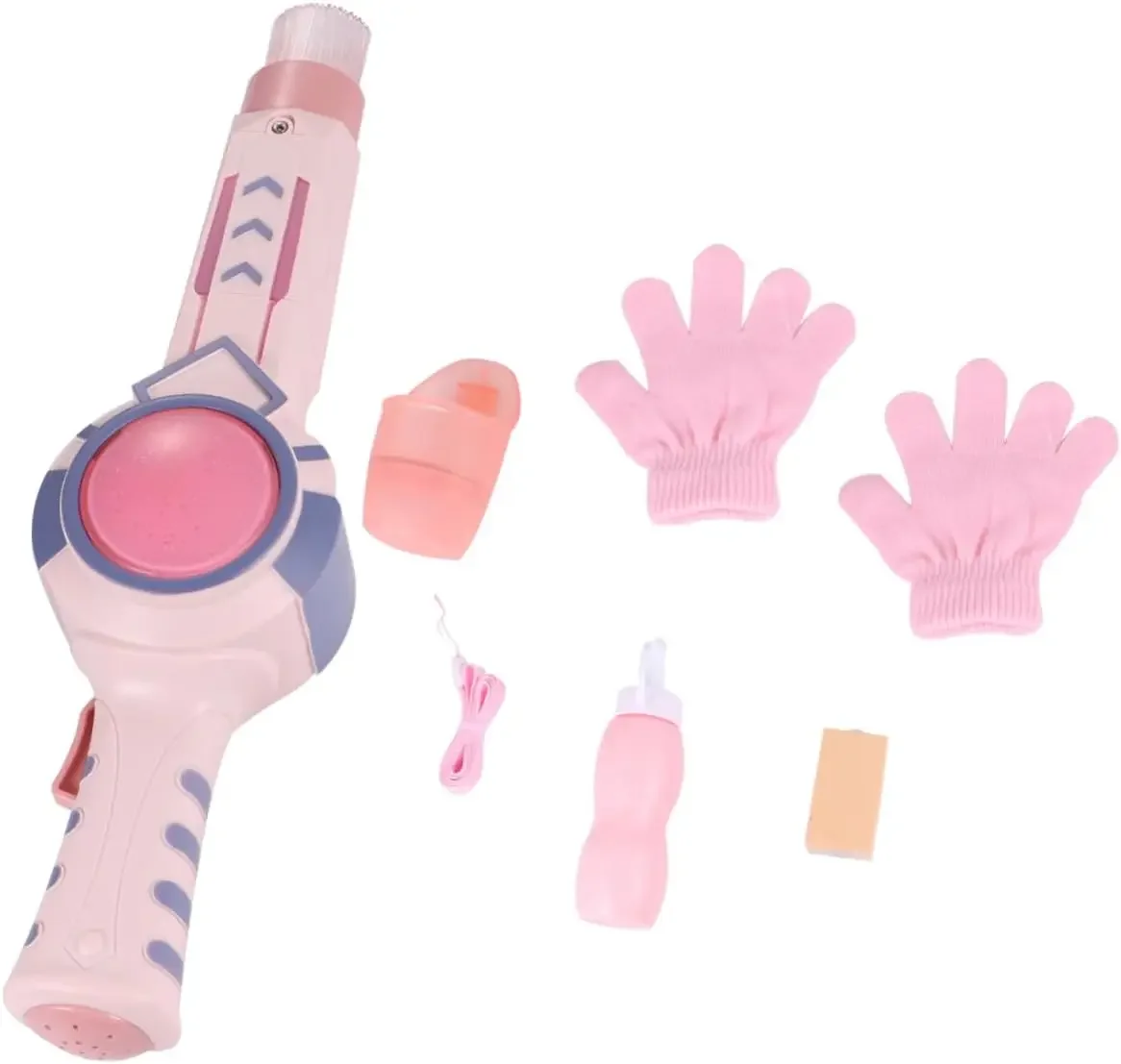 آلة ألعاب الفقاعات لصانع الفقاعات الأوتوماتيكي آلة صنع الدخان المرنة باللون الوردي #1