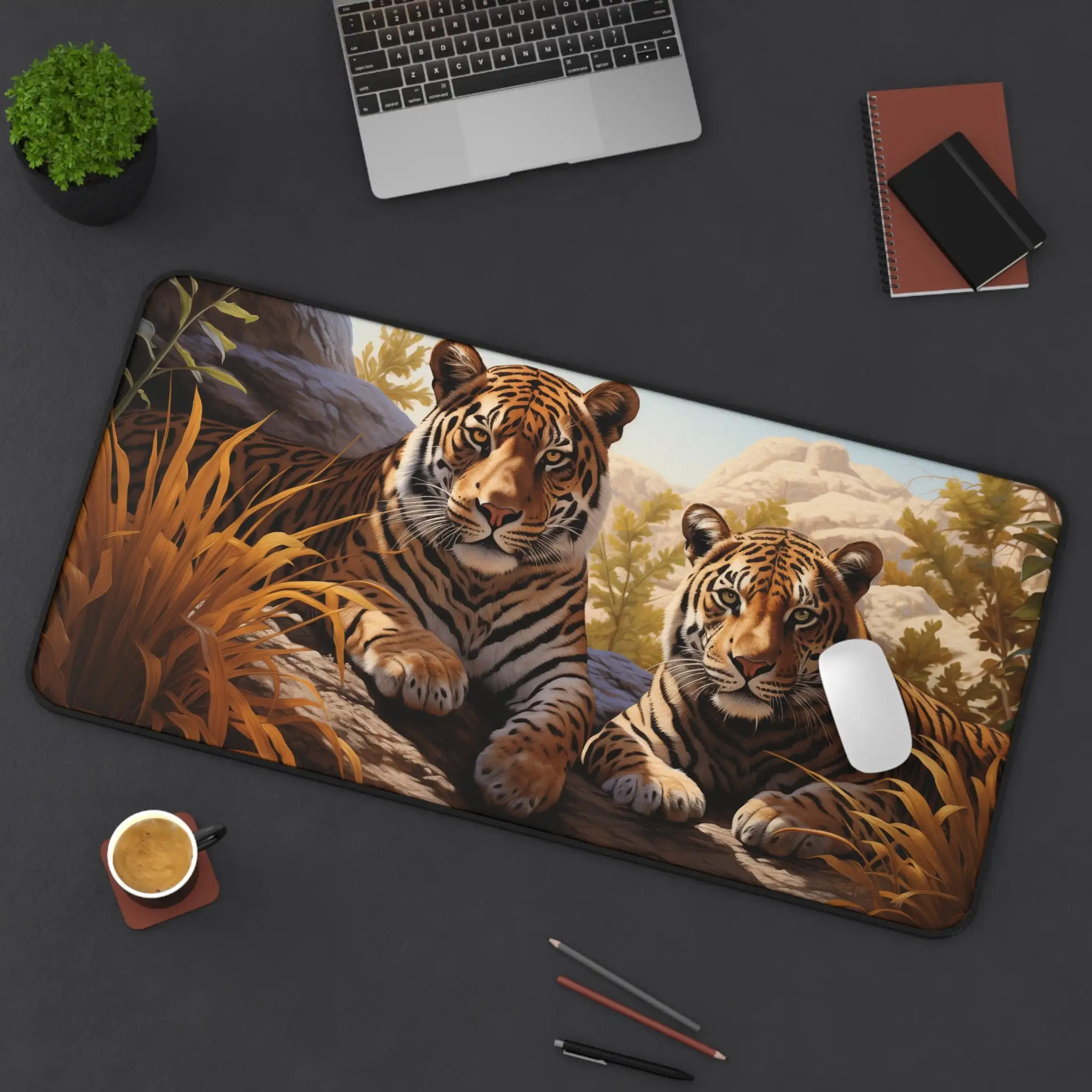 Коврик для стола Bengal Tiger, нескользящий и водонепроницаемый коврик для мыши, коврик для декора офисного и игрового стола, идеальный подарок для друзей.