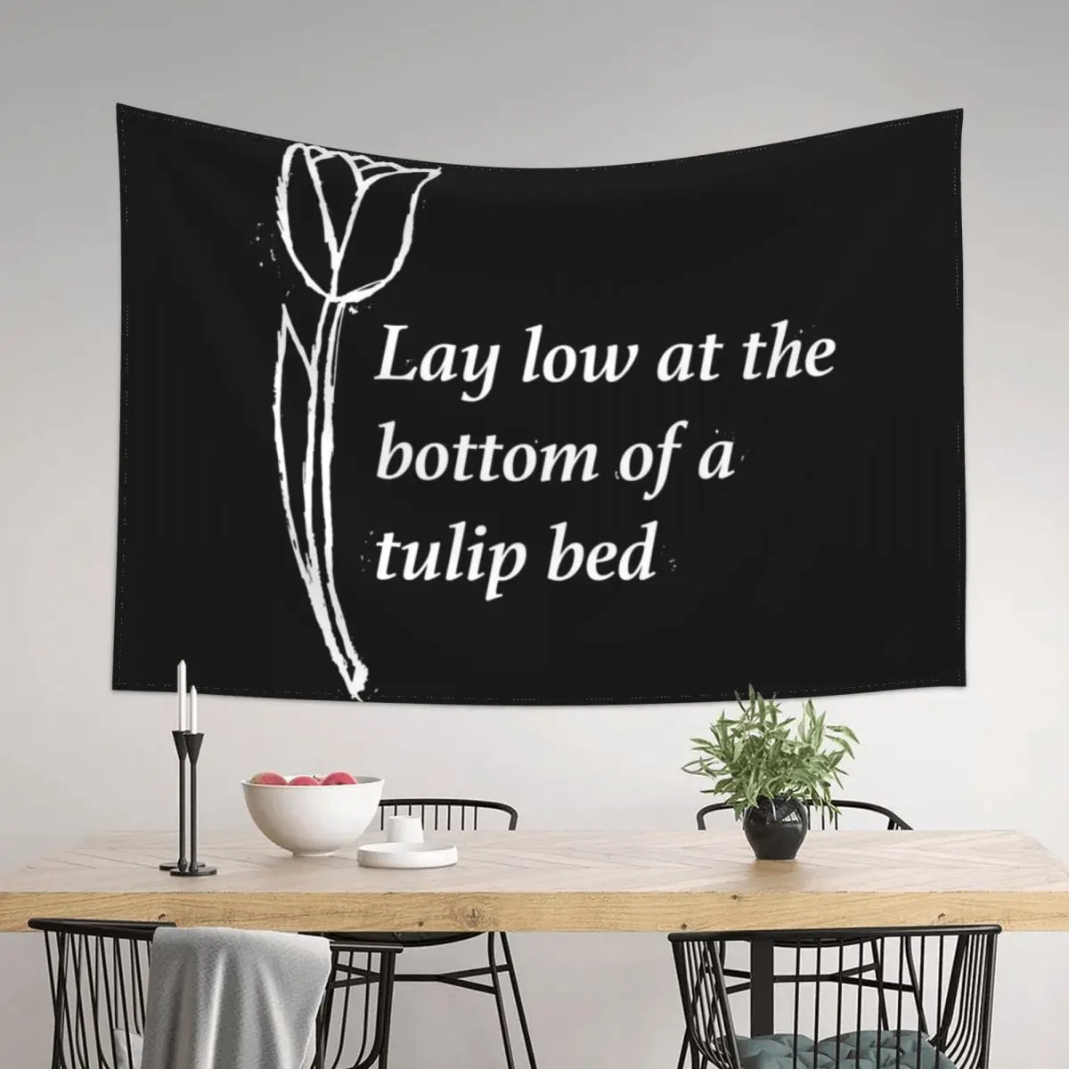 

Low Key - Tulip Tapestry Japanese Room Decor Decorative Wall Murals Outdoor Decoration Cute Decor Tapestry