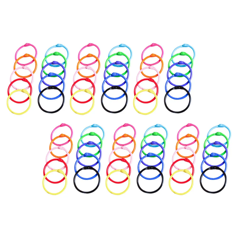 

120 Pcs Key Chain Ring Scrapbook Binder Metal Loose Leaf Rings Binding for Flash Cards
