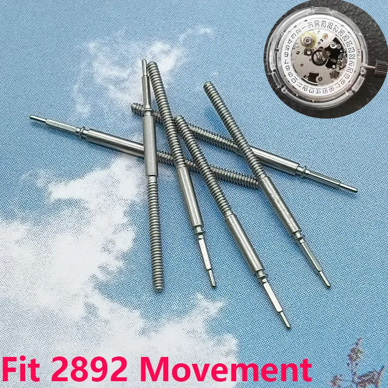 2/4 Uds 2892 relojes de movimiento vástago de corona compatible con movimiento 2892 reparación de relojes vástago de corona de reloj 2892 piezas de vástago de corona estándar