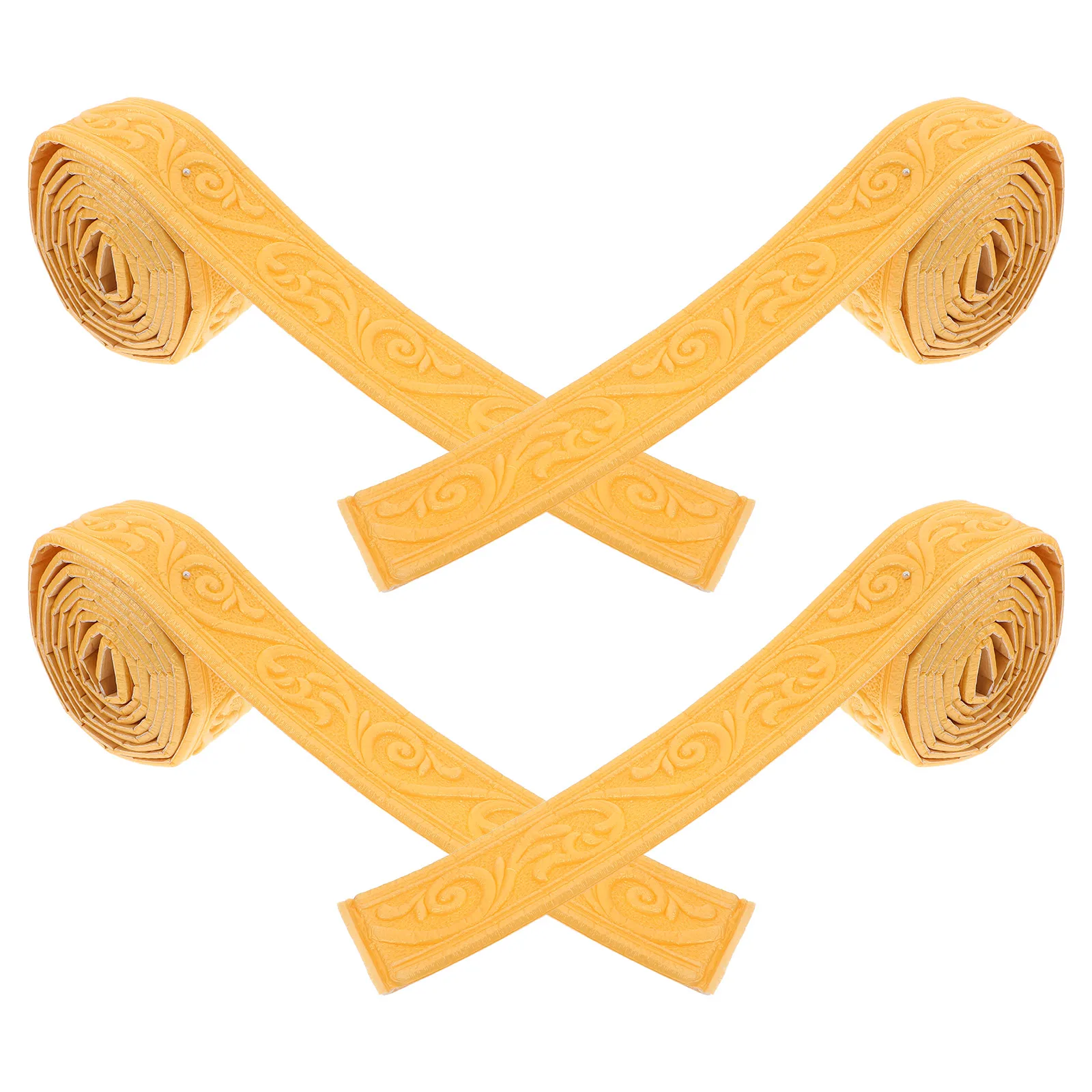 

4pcs Kick Scooter Wall Trim 3D Self Adhesive Molding Xpe Foam Flexible Trim For Home Decor Wall Decal Self Adhesive