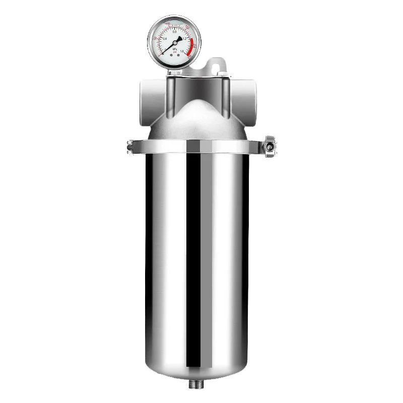 Stainless steel big fat pre-filter tap water household well water 1.5 inch 2 inch water purifier