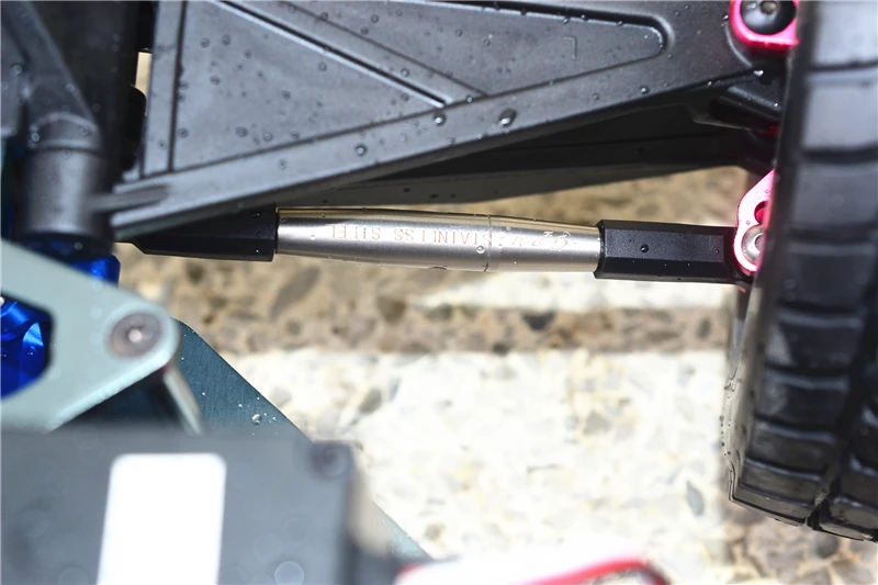 Tenditore anteriore in acciaio inossidabile GPM per sterzo per LOSI 1/6 Super Baja Rey LOS05013