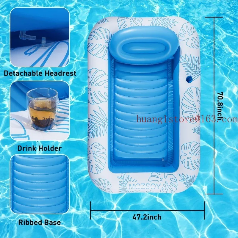 Inflatable Floating Bed Pillow Summer Swimming Pool Outdoor Sunbathing Floating Bed