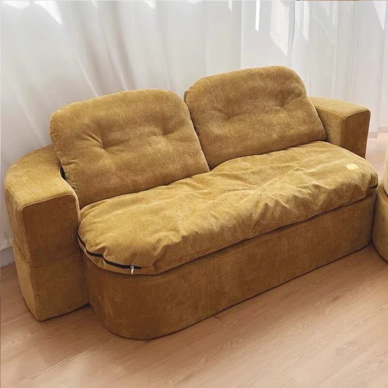 Kangaroo bed sofa integrated molding boneless frame pure sponge corduroy small apartment sofa bed