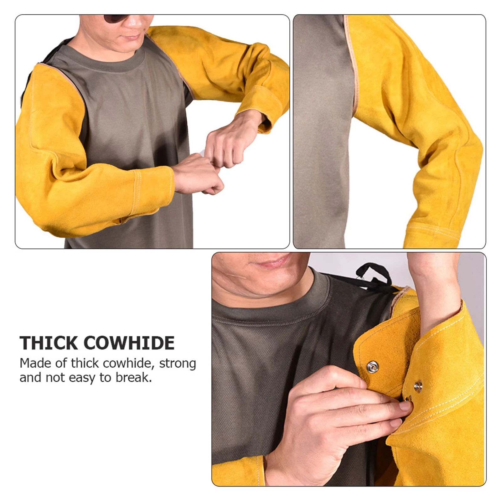 

1 Pairarm Protection Sleeves Heat Resistant Durable Welding Safety Gear For Construction Auto Repair Work Farming