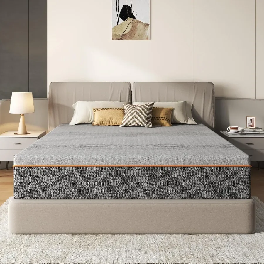 10-inch Memory Foam Mattress, Extra-Large Size, Free of Glass fibers, Medium Hardness to Relieve Pressure, Breathable and Heat-