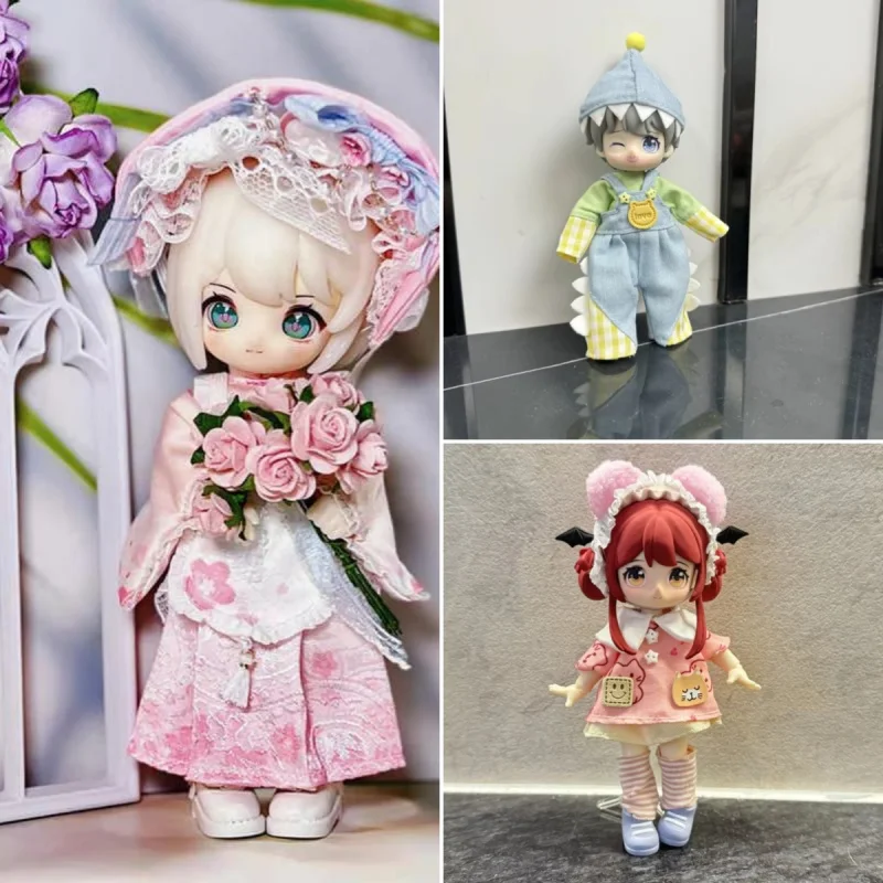

Горячая одежда для малышей OB11 1/12 BJD Одежда 1/12 BJD Ufdoll Nagi Tangna Penny 16-17 см Asi Doll Dress Up Юбка Фонарь Тело Подарок