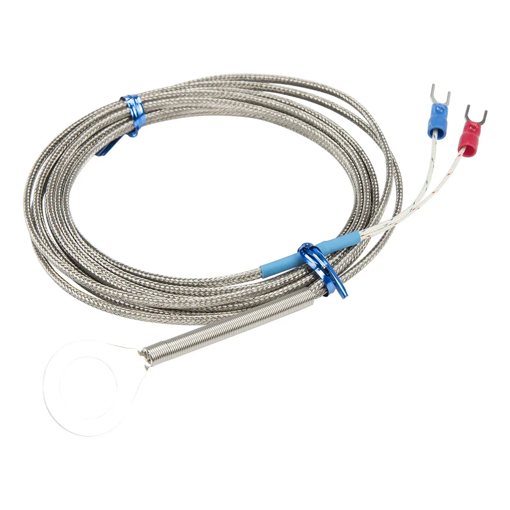 FTARR01 K E J type 3m metal screening cable 4mm 5mm 6mm 14mm diameter hole ring head thermocouple temperature sensor