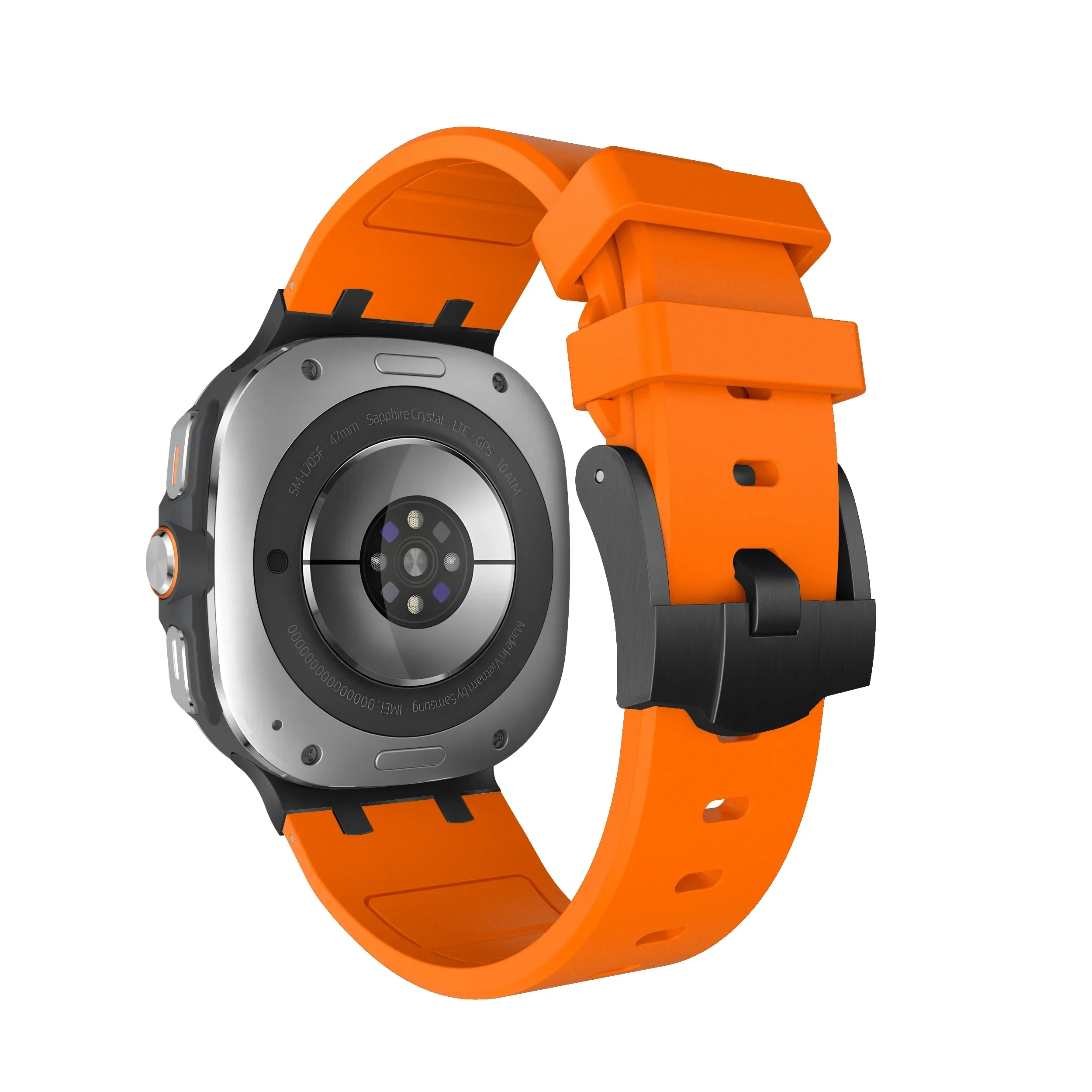 Correa de silicona líquida para Samsung Galaxy Watch 8 Ultra 47mm pulsera de silicona conectada de Metal Galaxy Watch 7 Ultra47mm