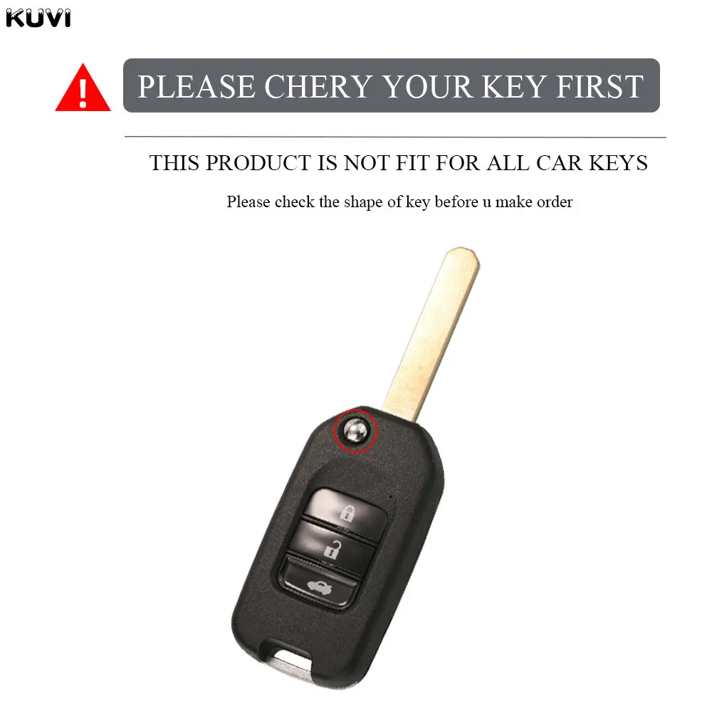 For Honda Accord Civic CR-V HR-V HRV Crider Jade Odyssey Car TPU Folding Key Cover Bag Case Shell Holder Protector Keychain