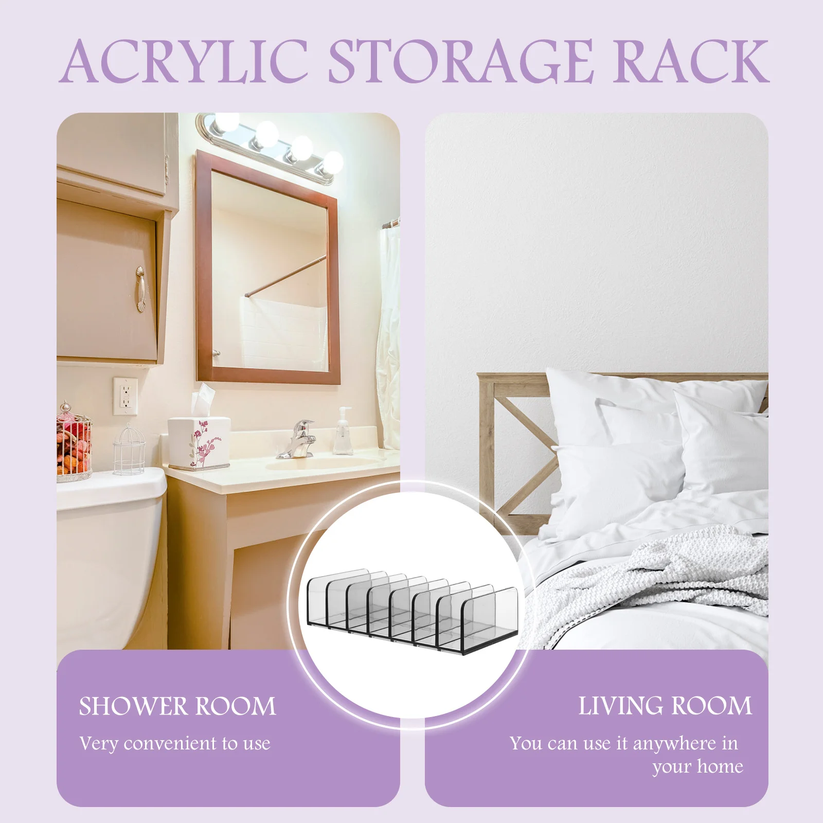 Organizer Box Compact Desktop Storage Rack For Makeup Brushes Cosmetics Large Capacity Compartment Display Shelf