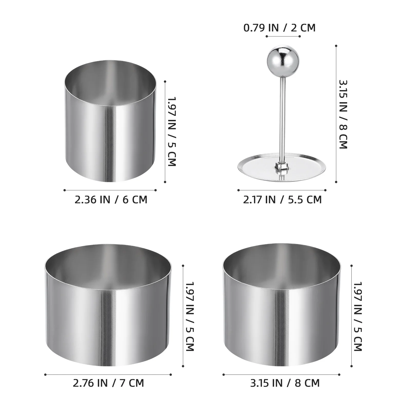 

3Pcs Cold Dish Shaper Stainless Steel Kitchen Supplies Professional Grade Lightweight Portable Easy to Clean Perfect for Food