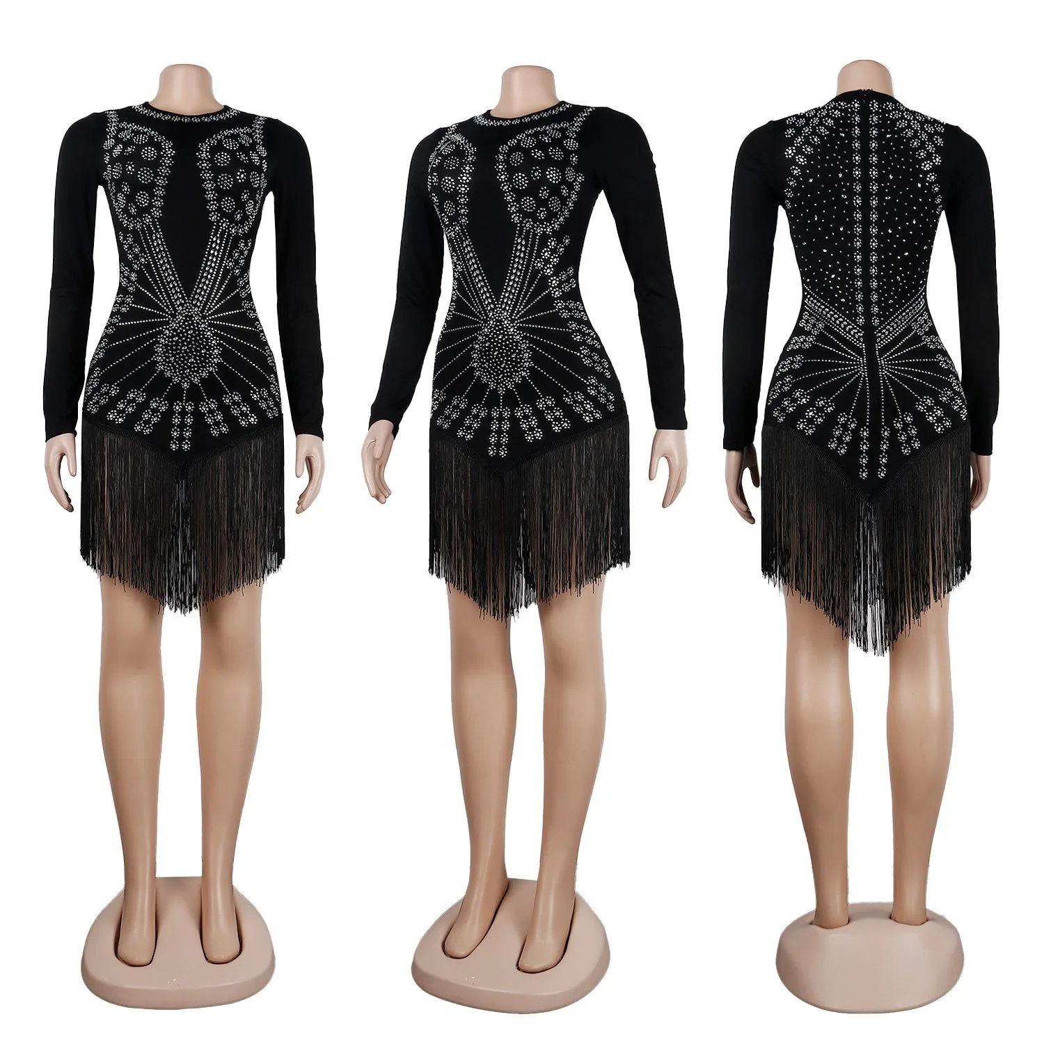 

Sexy Nightclub Party Club Banquet Prom Slim Hot Rhinestone Fringe Dresses