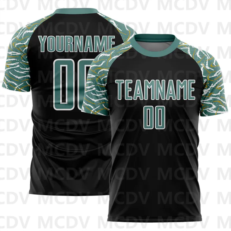 Custom Black White Snake Skin Sublimation Soccer Uniform Jersey Personlized Team name you name number T-Shirts