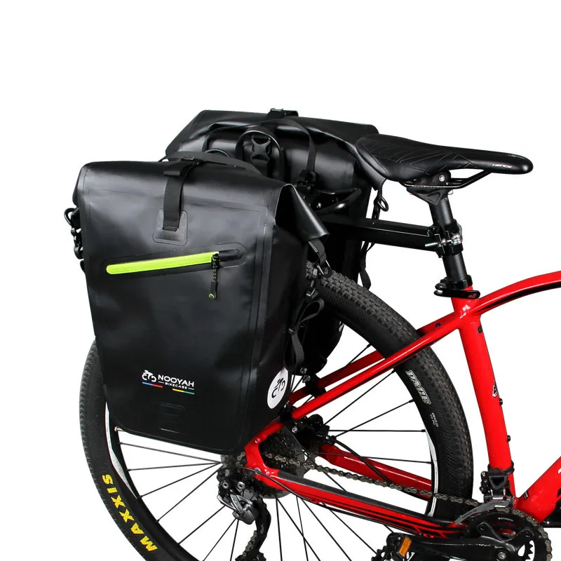 NOOYAH Bike Bag Waterproof Bicycle Pannier Bag Rear Rack Cycling Bag Travel Tail Seat Trunk Bag Luggage Carrier Bike Accessories