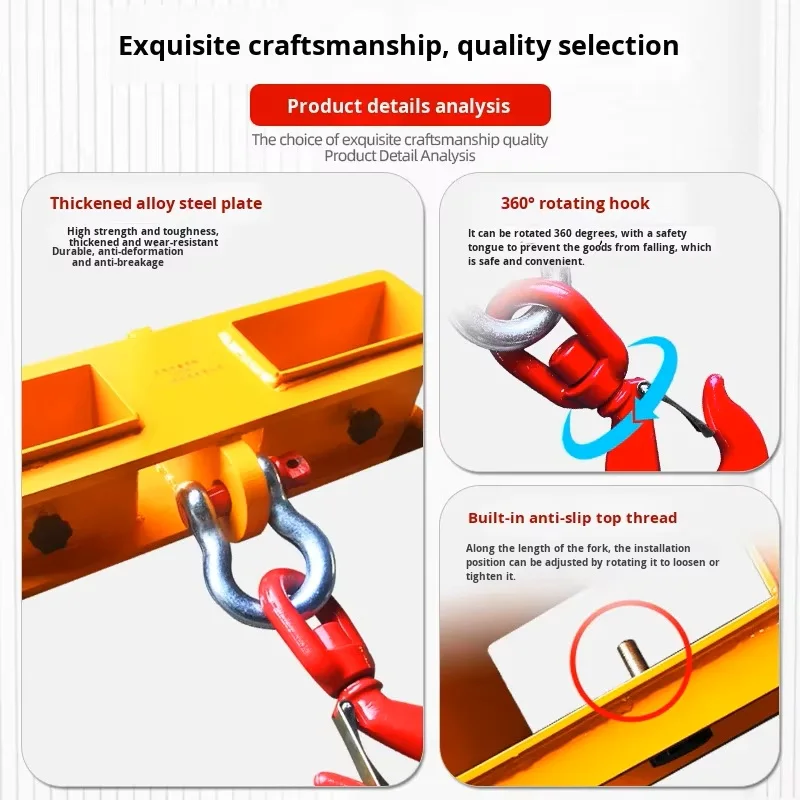Double Channel Agricultural Forklift Spreader Truck Beam Lifting Tool