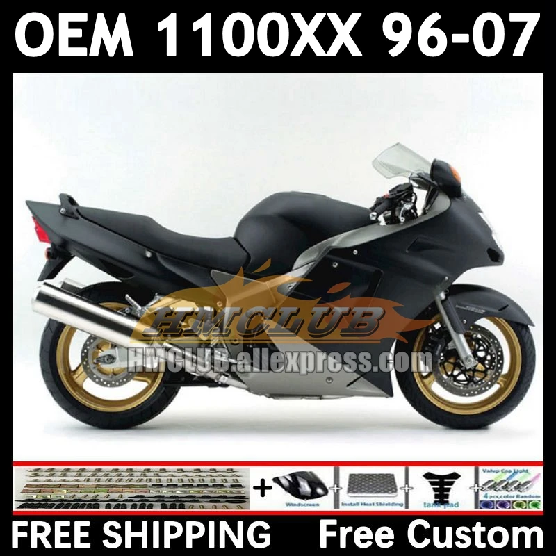 Blackbird For HONDA CBR 1100XX CBR1100 XX 86No.47 CBR1100XX 96 97 98 99 00 01 matte black 2002 2003 2004 2005 2006 2007 Fairing