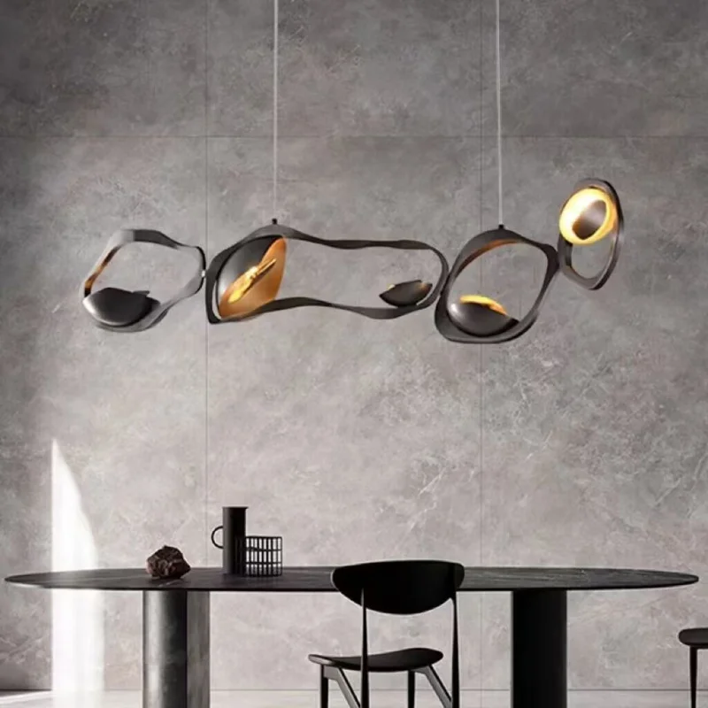 Modern Restaurant Pendant Light Minimalist Designer Artistic High-end Atmosphere Creative And Irregular Shaped Front Desk Lamp