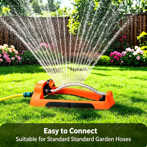 Oscillating Lawn Sprinkler with Pure Copper Nozzle and Hydraulic For swing Mechanism for Consistent Water Flow view 6