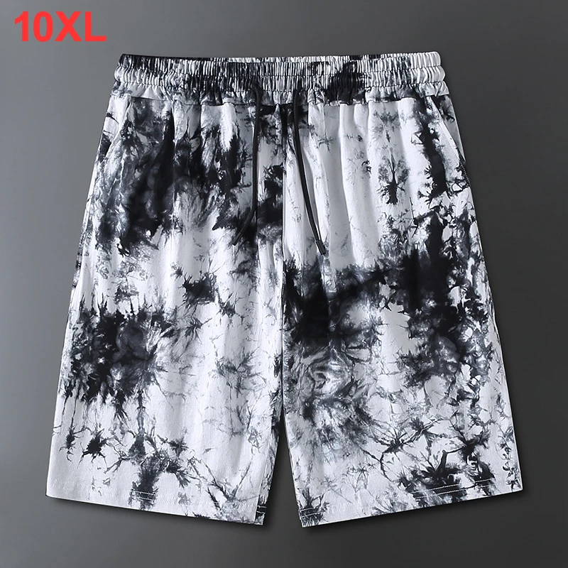 

Men summer thin breathable tie dye shorts with added fat oversized size trendy chubby cool sporty fashionable casual 160kg 10XL